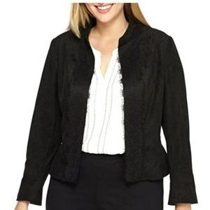 The Limited Women's Faux Suede Lace Trim Jacket - Size Small - NWOT